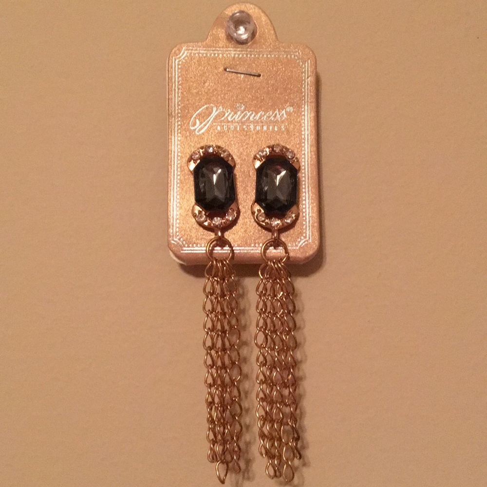 Gold and Green Statement Earrings